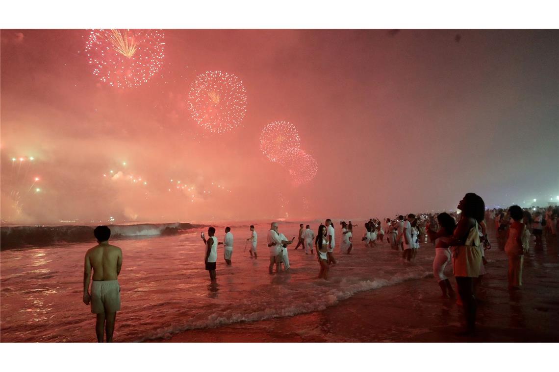 Die Copacabana - ein Anziehungspunkt auch in der Nacht zu Neujahr.