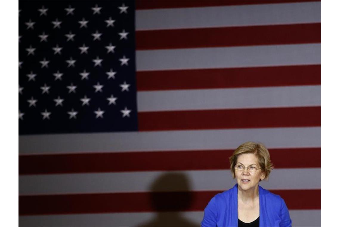 Die demokratische Präsidentschaftskandidatin, Elizabeth Warren, Senatorin für Massachusetts, spricht während einer Wahlkampfveranstaltung. Foto: Patrick Semansky/AP/dpa