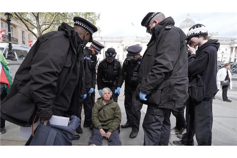 Die Demonstration fand im Zentrum Londons statt.