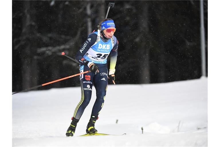 Die Deutsche Franziska Preuß wurde Fünfte in Schweden. Foto: Fredrik Sandberg/TT NEWS AGENCY/AP/dpa