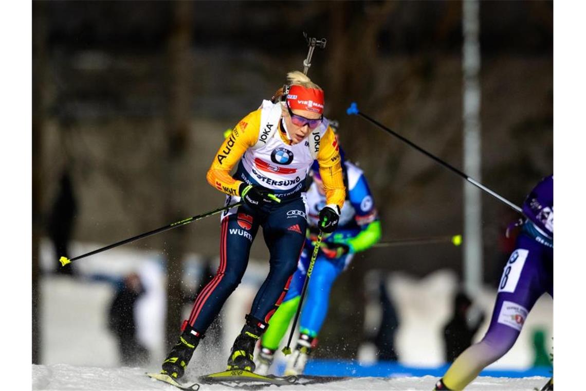 Die deutschen Biathletinnen haben zum Abschluss des Auftakt-Weltcups in Östersund mit der Staffel das Podium knapp verpasst. Foto: Johan Axelsson/Bildbyran via ZUMA Press