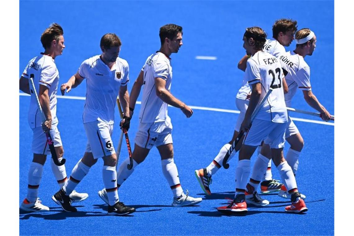 Hockey-Herren erstmals seit 2000 ohne Olympia-Medaille Die deutschen Hockey-Herren haben in Tokio die Bronzemedaille verpasst. Foto: Swen Pförtner/dpa