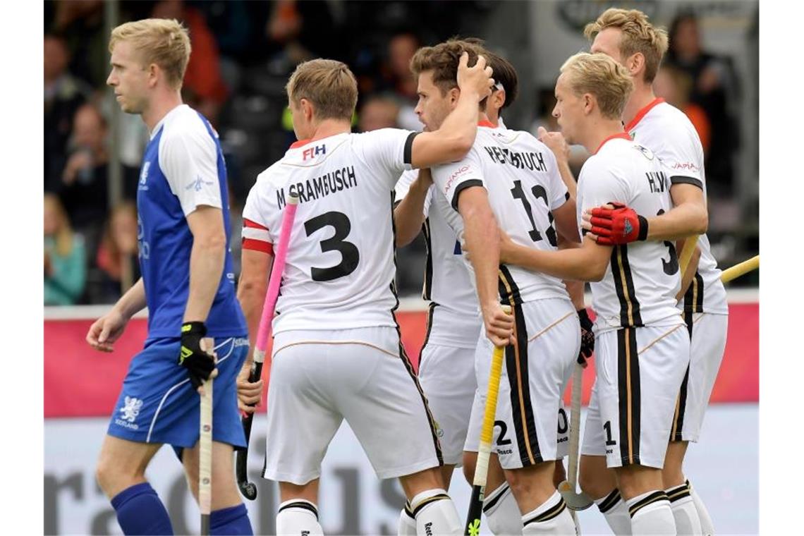 Die deutschen Hockey-Herren setzten sich klar gegen Schottland durch. Foto: Frank Uijlenbroek