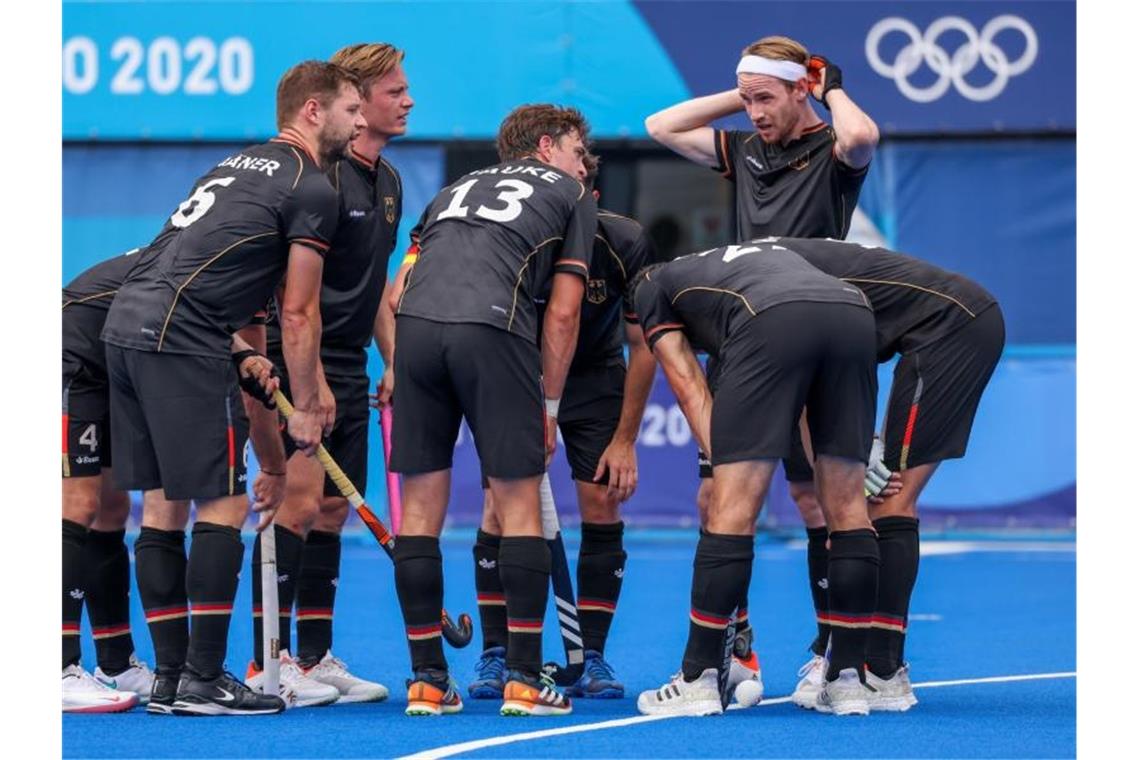 Die deutschen Hockey-Herren unterlagen Belgien 0:2. Foto: Jan Woitas/dpa-Zentralbild/dpa