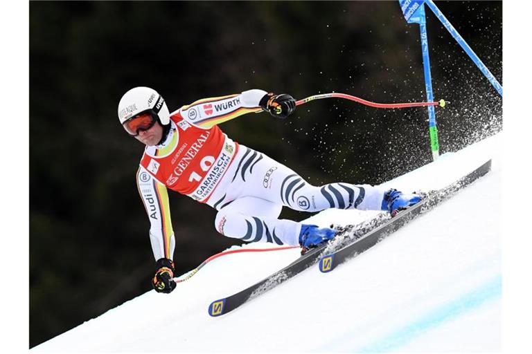 Die deutschen Hoffnungen im Super-G liegen unter anderem auf Romed Baumann. Foto: Angelika Warmuth/dpa