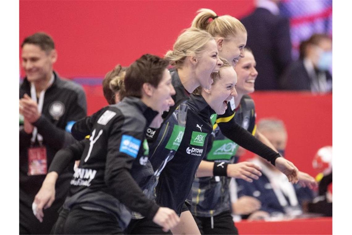 Die DHB-Frauen hatten das Auftaktspiel bei der EM mit 22:19 gegen Rumänien gewonnen. Foto: Bo Amstrup/Ritzau Scanpix/dpa