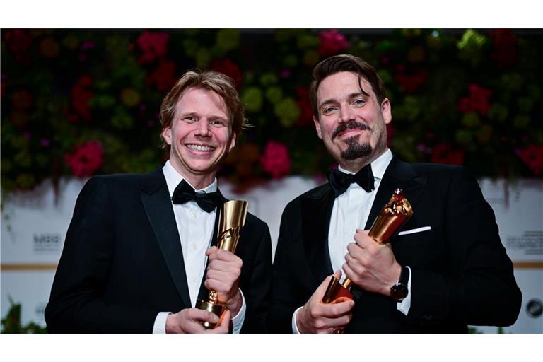Die Drehbuchautoren Tim Fehlbaum (l) und Moritz Binder haben beim Deutschen Filmpreis abgeräumt.