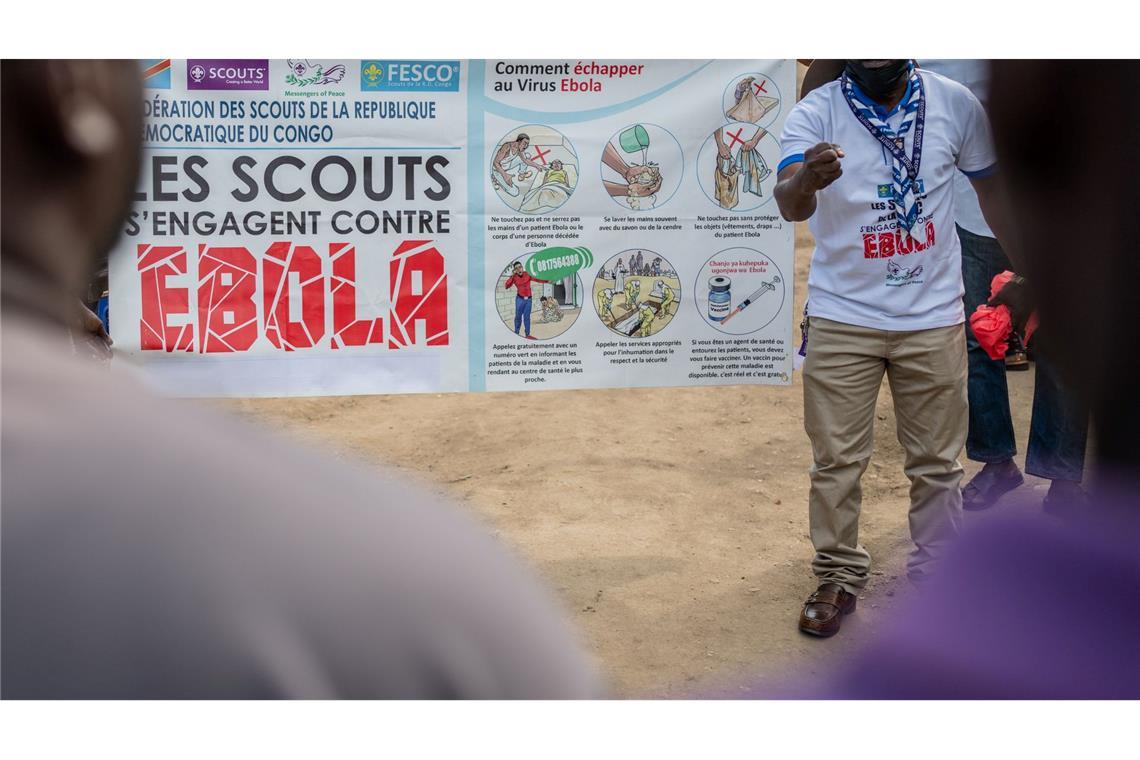 Die Ebola-Zahlen im Kongo steigen - bei der Bevölkerung wird Aufklärung über die Krankheit und Ansteckungsgefahren betrieben (Archivbild)