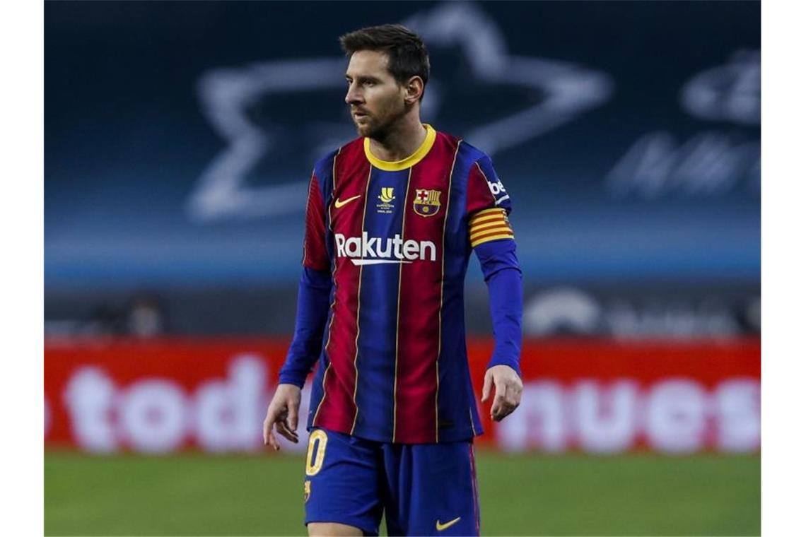 Die „Ehe“ zwischen Megastar Lionel Messi und Barça könnte im Sommer nach 21 Jahren zu Ende gehen. Foto: Miguel Morenatti/AP/dpa