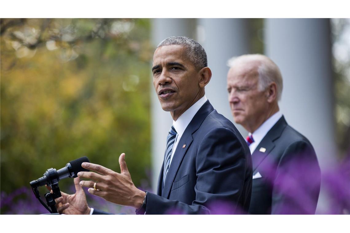 Obamas wünschen Biden schnelle und vollständige Genesung Die ehemaligen US-Präsidenten Barack Obama und Joe Biden (Archivbild)