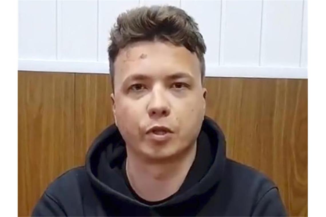 In Belarus inhaftierter Blogger - „Geständnis“ unter Folter? Die Eltern von Roman Protassewitsch vermuten, dass ihr Sohn im Gefängnis misshandelt und zu Aussagen gezwungen wird. Foto: -/Telegram/Social Media/dpa