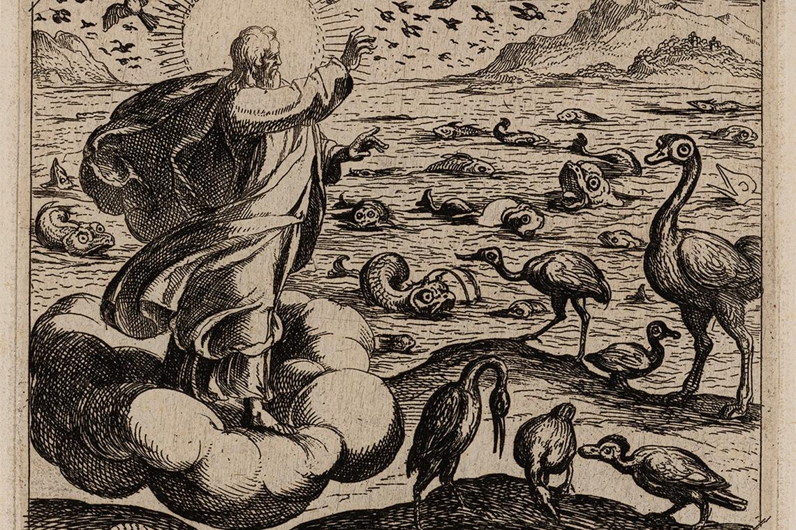 Neues Ausstellungsprogramm des Graphik-Kabinetts der Stadt Backnang „Die Erschaffung der Fische und Vögel“, Radierung von Antonio Tempesta, Anfang 17. Jahrhundert. Foto: Janine Kyofsky