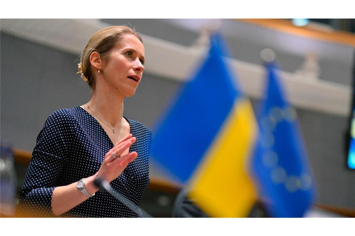 Kiews Freunde zu Gast in Brüssel Die EU-Außenbeauftragte Kaja Kallas wirbt immer wieder für mehr Unterstützung für die Ukraine. Doch nicht immer stößt sie damit auf offene Ohren.