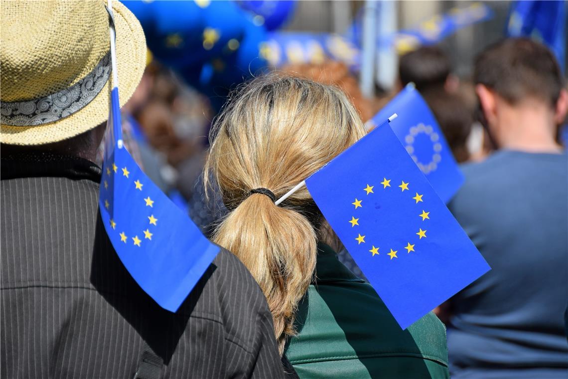 Tiefe Einblicke in die Seele Europas Die EU-Flagge steht für Vollkommenheit, Vollständigkeit und Einheit. Klaus Erlekamm richtet seinen Blick auf all diejenigen, die sich dafür einsetzen. Symbolfoto: Adobe Stock/hydebrink
