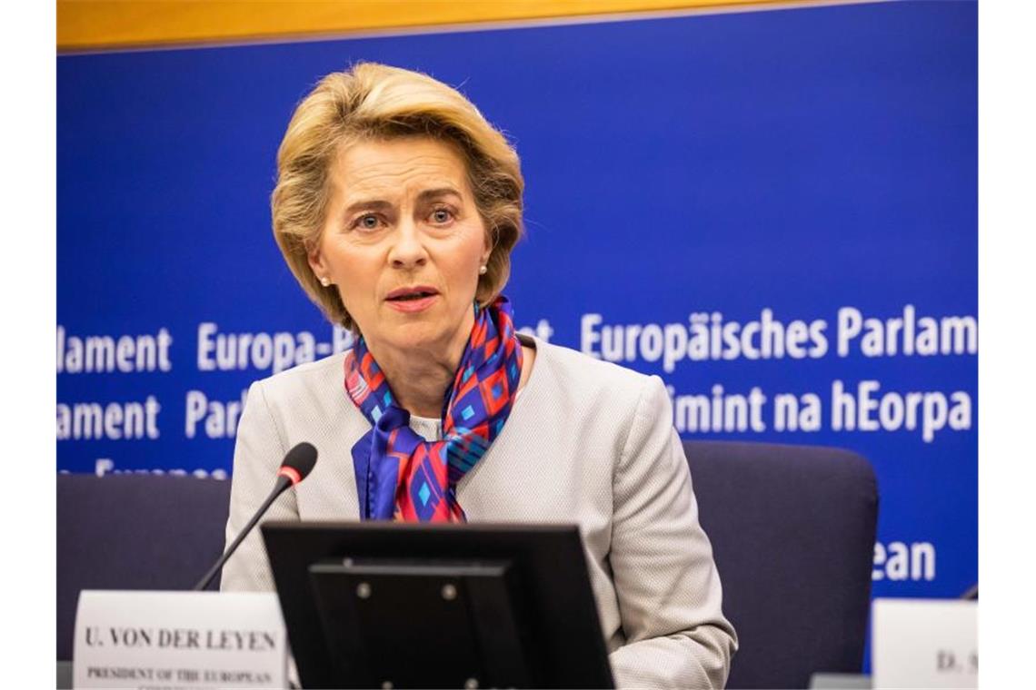 Die EU-Kommissionspräsidentin Ursula von der Leyen will eine Billion Euro Investitionen für eine Klimawende. Foto: Philipp von Ditfurth/dpa