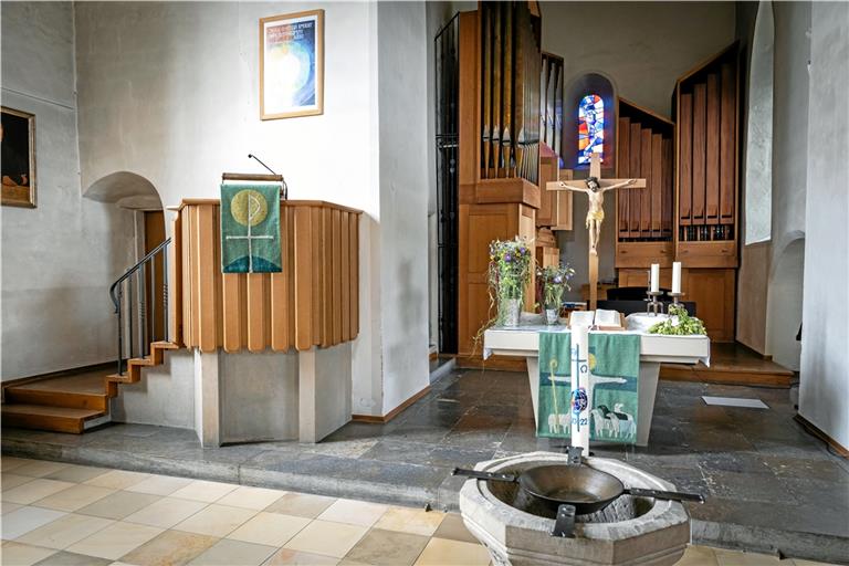 Die evangelische Kirche von Großaspach ist der Arbeitsplatz von Martin Kaschler.