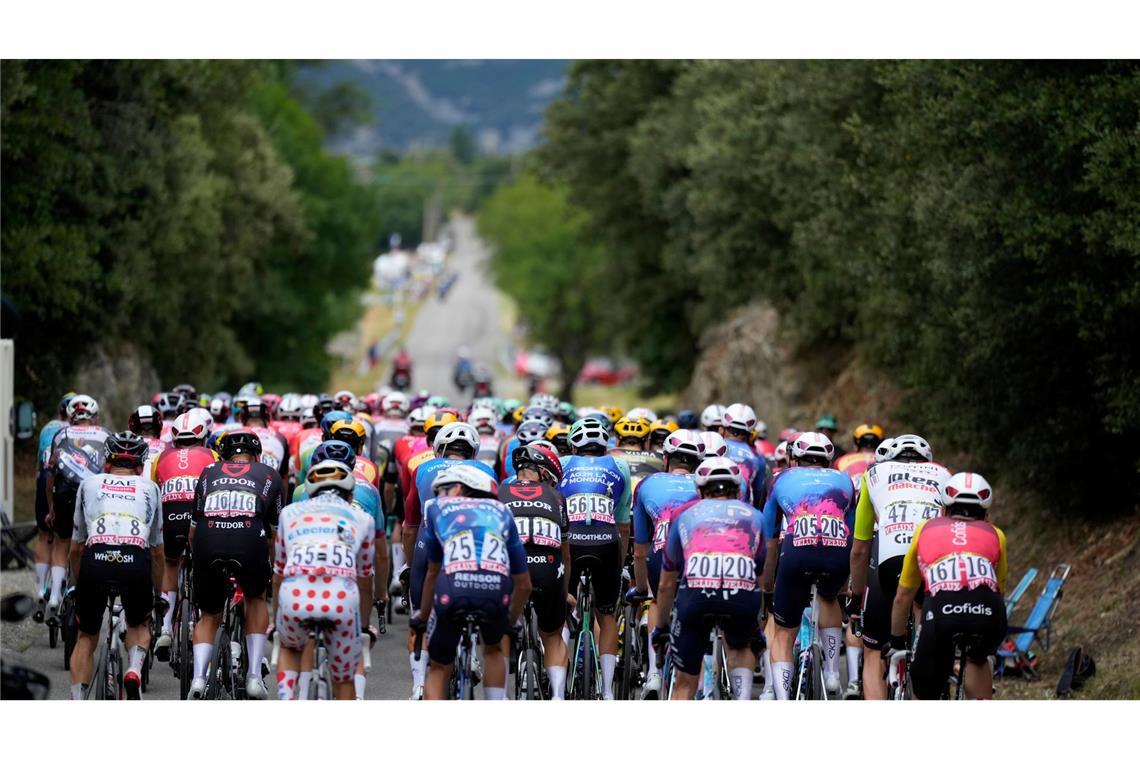 17. Tour-Etappe: Milan gewinnt Sprint Die Fahrer auf der 17. Etappe der Tour de France auf dem Weg nach Valence.