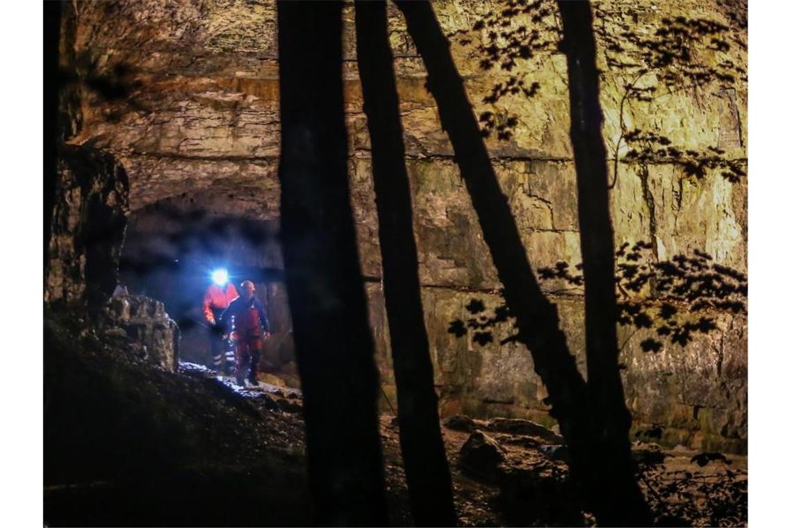 Beide Männer aus Falkensteiner Höhle gerettet Die Falkensteiner Höhle ist mit etwa fünf Kilometern Länge eine der längsten Höhlen der Schwäbischen Alb. Foto: Christoph Schmidt