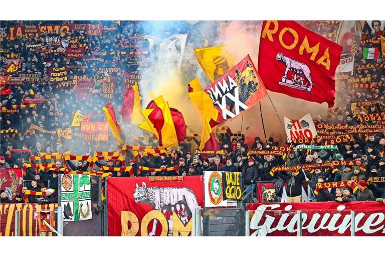 Die Fans der AS Rom, die