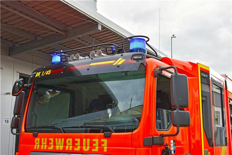 Die Feuerwehr war mit 29 Mann und drei Fahrzeugen im Einsatz. Foto: T. Sellmaier