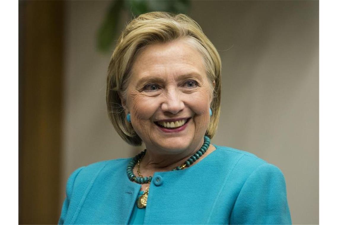 Die frühere US-Präsidentschaftskandidatin Hillary Clinton in Chicago. Foto: Ashlee Rezin/Sun-Times/Chicago Sun-Times/AP/dpa