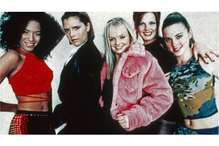 Die ganz jungen Spice Girls (von links): Mel B, Victoria Adams, Emma Bunton, Geri Halliwell und Mel C.