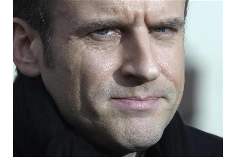 Die geplante Rentenreform hat sich für Frankreichs Präsident Macron zu einer innenpolitischen Krise entwickelt. Foto: Ludovic Marin/POOL AFP/AP/dpa