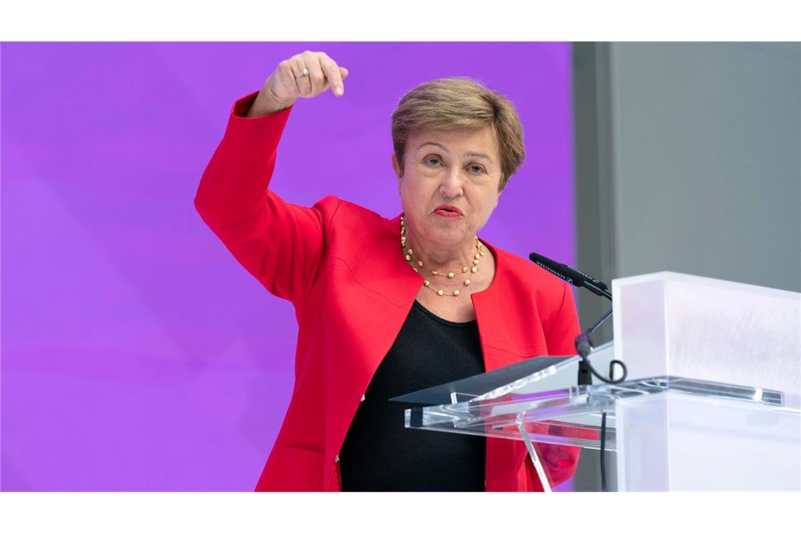 Bilder des Tages Die geschäftsführende Direktorin des Internationalen Währungsfonds (IWF), Kristalina Georgieva, spricht auf dem Forum Tokenization and the Financial System während der Frühjahrstagung von Weltbank und IWF am Hauptsitz des Internationalen Währungsfonds (IWF) in Washington.
