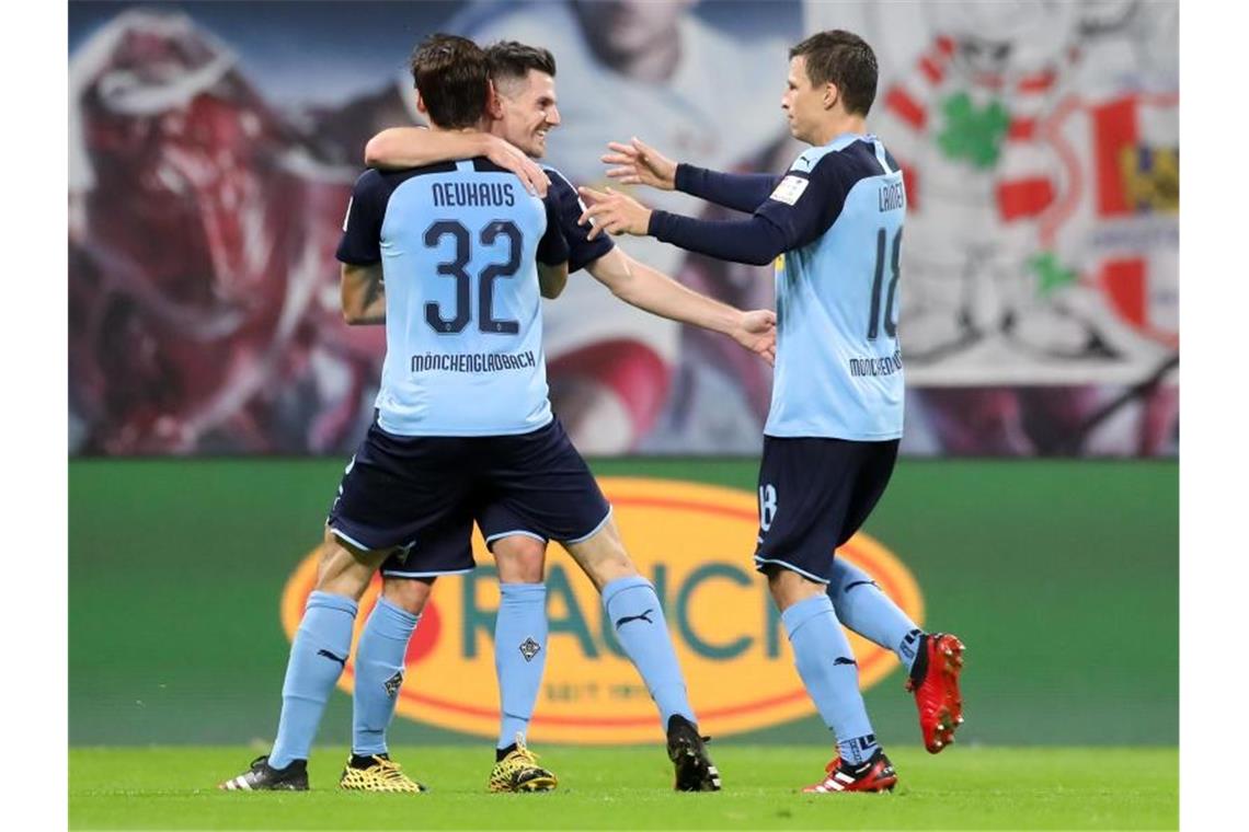 Die Gladbacher siegten in Düsseldorf mit 4:1. Foto: Jan Woitas/dpa-Zentralbild/dpa