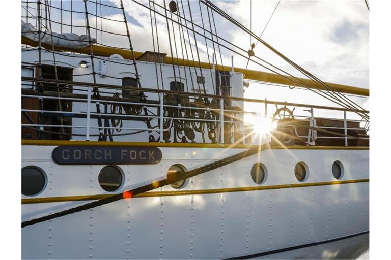 Die „Gorch Fock“ im vergangenen November in Kiel. Foto: Frank Molter/dpa