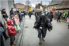 Die „Grabben“ des Carnevalsvereins Grabbenhausen ziehen am Dienstagnachmittag durch Sulzbach an der Murr. Fotos: Alexander Becher
