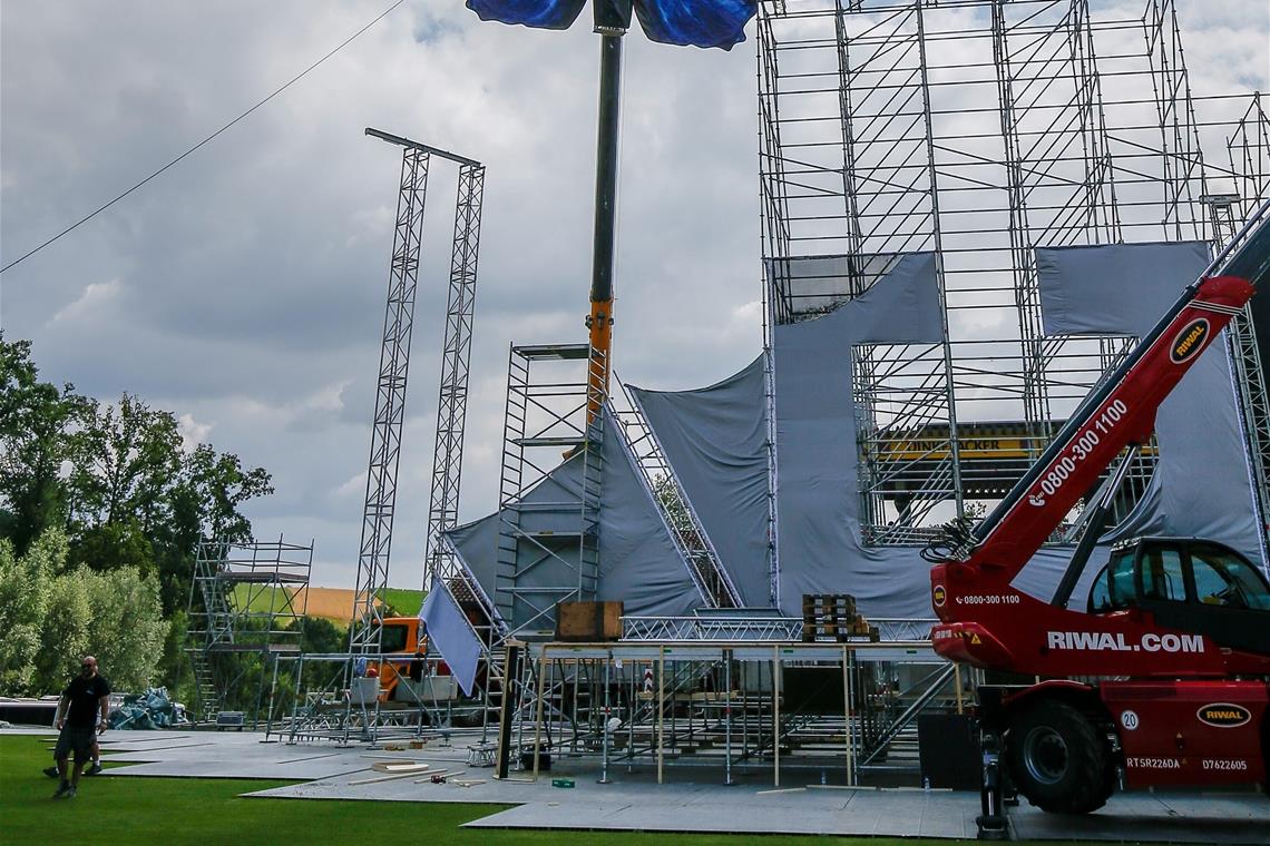 Die große Bühne fürs Heimspiel wird erst 2022 wieder aufgebaut. Kleinere Konzerte können wohl aber schon dieses Jahr in Aspach stattfinden. Archivfoto: A. Becher