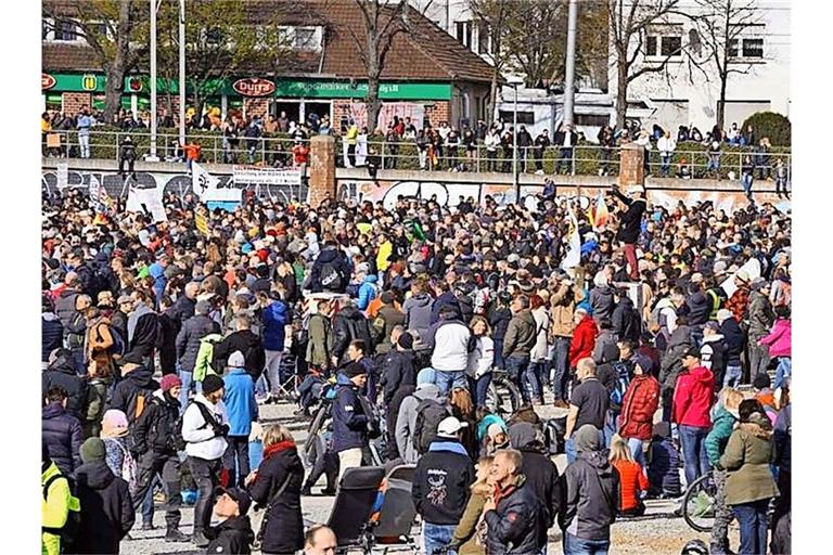 Die große Corona-Demo am Karsamstag 2021 war eine der herausfordernden Lagen für Carsten Höfler.