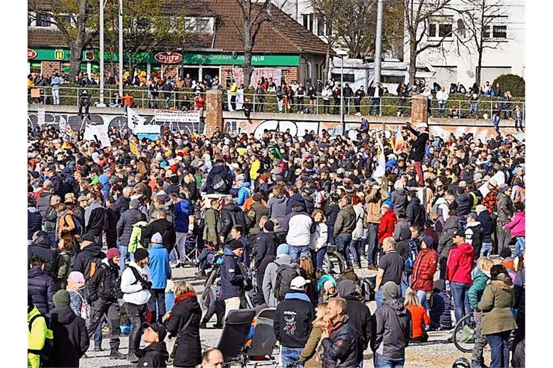 Die große Corona-Demo am Karsamstag 2021 war eine der herausfordernden Lagen für Carsten Höfler.