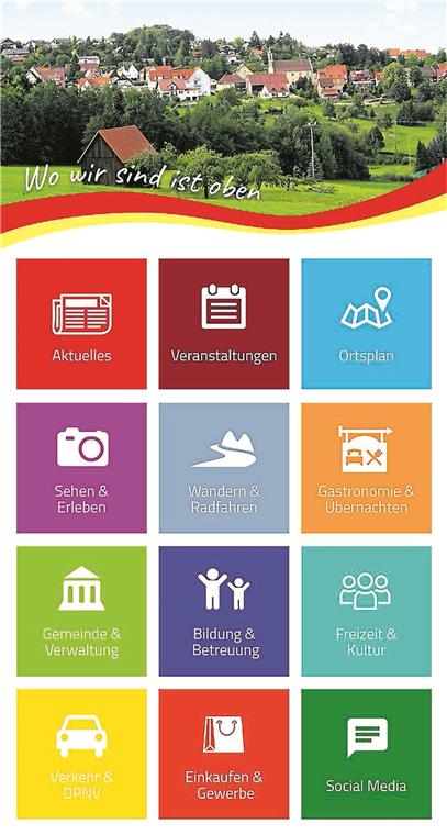Großerlach digital erleben Die Großerlach-App. Screenshot: privat