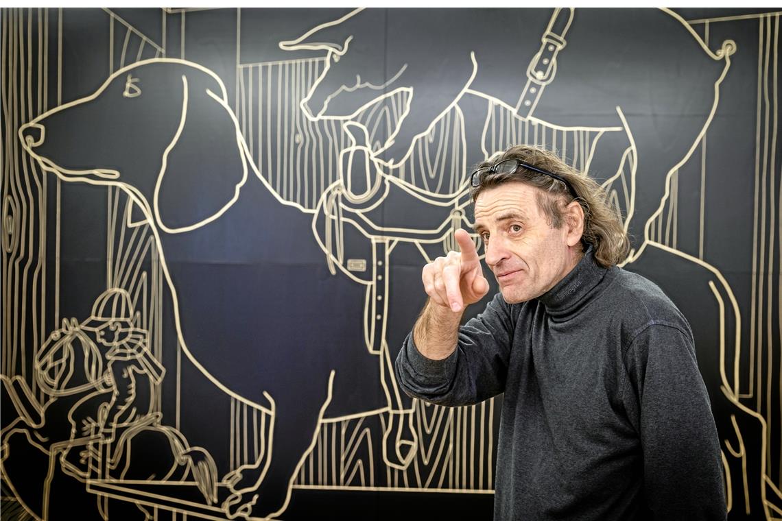 Neue Ausstellung mit Werken von Wolfgang Folmer Die großformatigen Holzschnitte des Grafikers Wolfgang Folmer kommen wie Zeichnungen daher. Foto: Alexander Becher