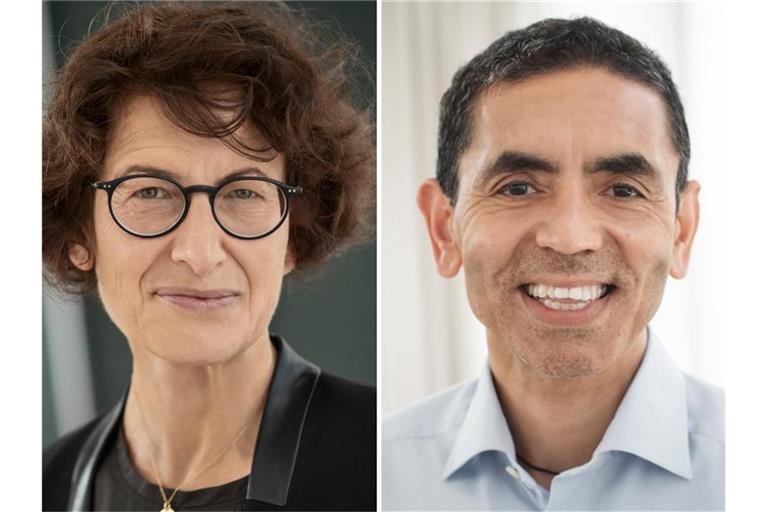 Die Gründer des Mainzer Corona-Impfstoff-Herstellers Biontech, Özlem Türeci und Ugur Sahin. Foto: Biontech/dpa