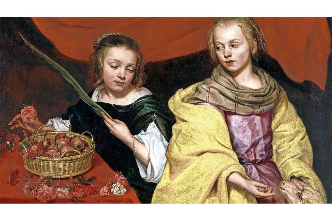 Die Heiligen Agnes und Dorothea (um 1655) wirken auf dem Bild von Michaelina Wautiers wie Mädchen von nebenan.