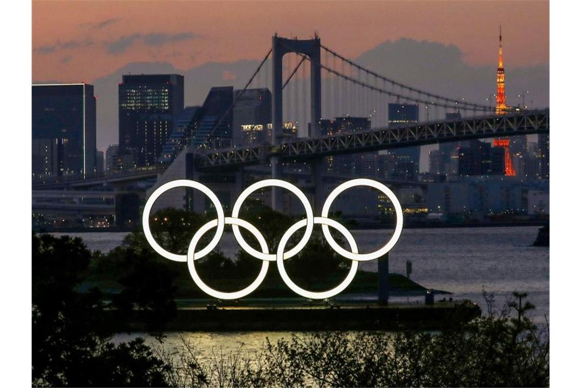 Die ins nächste Jahr verschobenen Olympischen Spiele sollen im Falle einer dann immer noch andauernden Corona-Pandemie abgesagt werden. Foto: -/kyodo/dpa