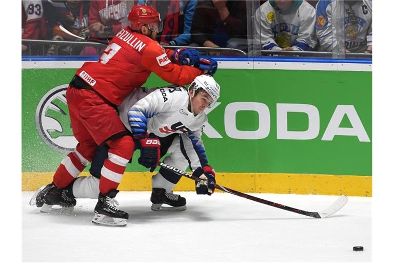 Die internationalen Proteste und der Rückzug von Sponsoren sorgten dafür, dass die IIHF Belarus die WM entzog. Foto: Monika Skolimowska/dpa-Zentralbild/dpa