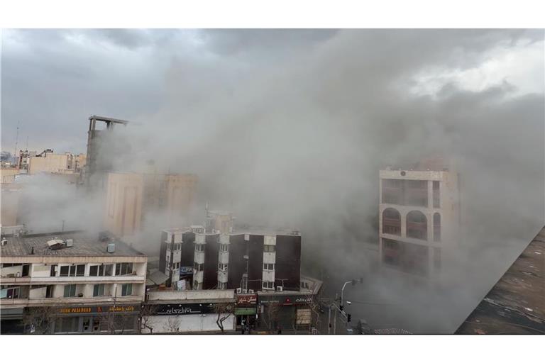 Die iranische Hauptstadt Teheran hat seit Samstag Hunderte Angriffe erlebt.