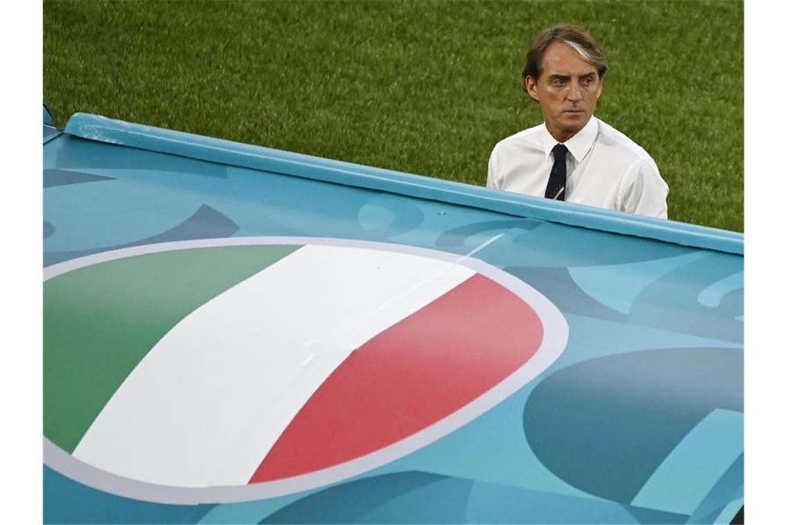 Europameister unter Druck: Italien zittert gegen die Schweiz Die Italiener um Trainer Roberto Mancini stehen in der WM-Qualifikation unter Druck. Foto: Riccardo Antimiani/EPA Pool/AP/dpa