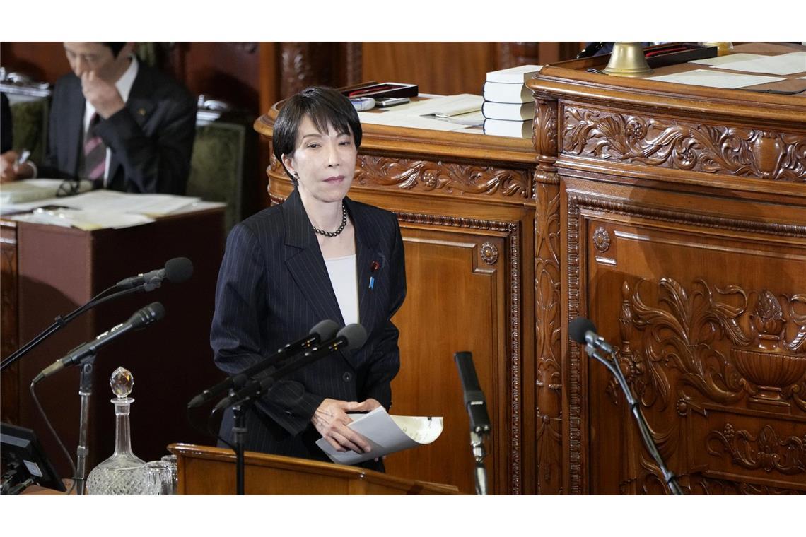 Die japanische Ministerpräsidentin Sanae Takaichi steht für einen sicherheitspolitisch harten Kurs. (Archivbild)