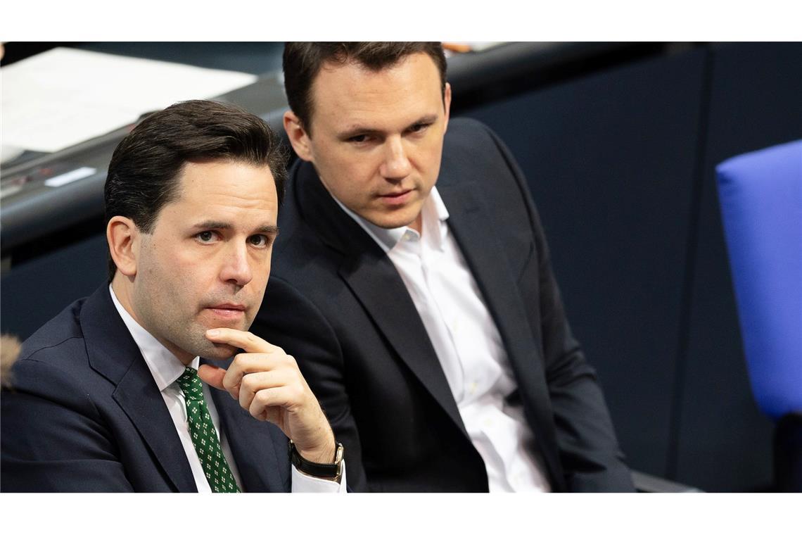 Die junge Unionsabgeordneten müssen nun überlegen, ob sie mitmachen - hier Johannes Winkel und Pascal Reddig (r.) von der CDU. (Archivfoto)