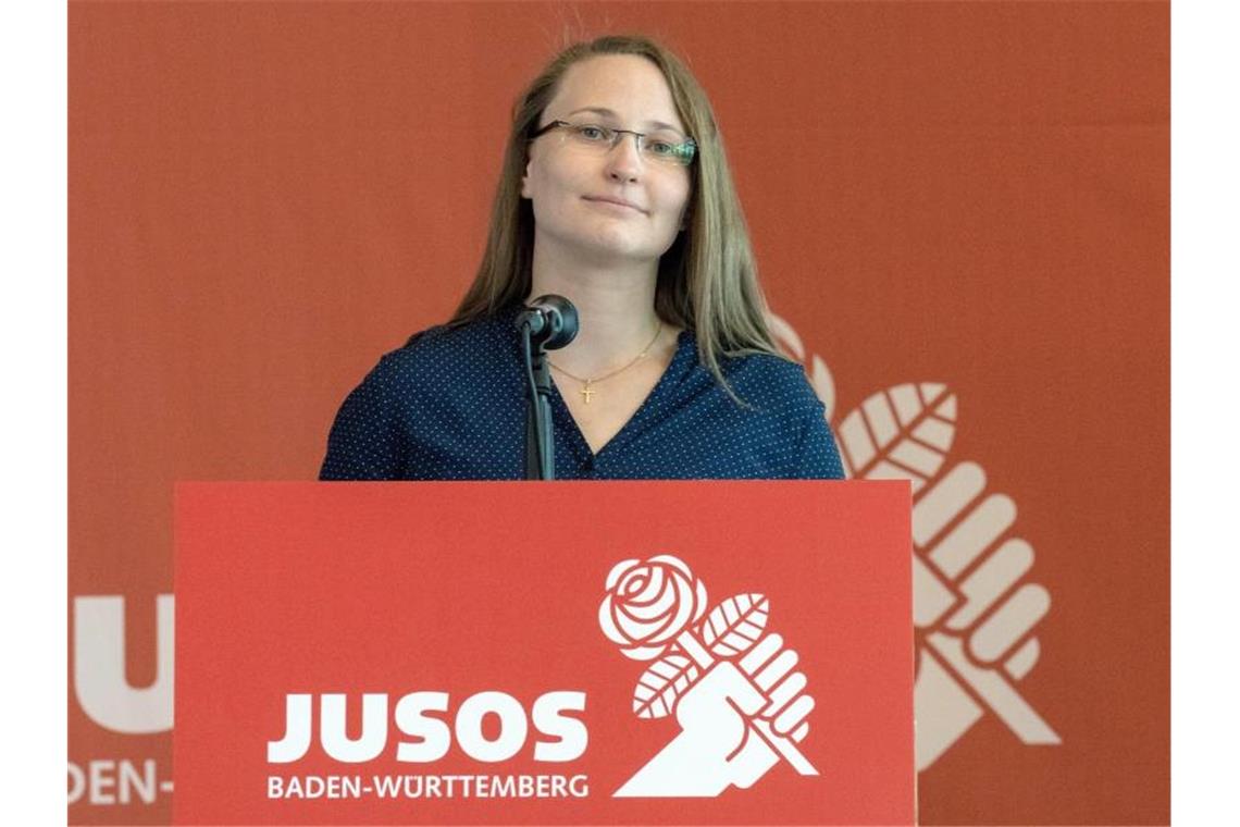 Jusos wählen neuen Vorstand: Debatte um Datenschutzaffäre Die Juso-Landesvorsitzende Stephanie Bernickel. Foto: Benedikt Spether/Archivbild