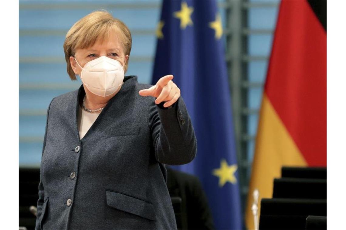 Lockdown-Verlängerung um drei weitere Wochen Die Kanzlerin und die Regierungschefs haben entschieden: Der Lockdown wird verlängert. Foto: Michael Sohn/POOL AP/dpa