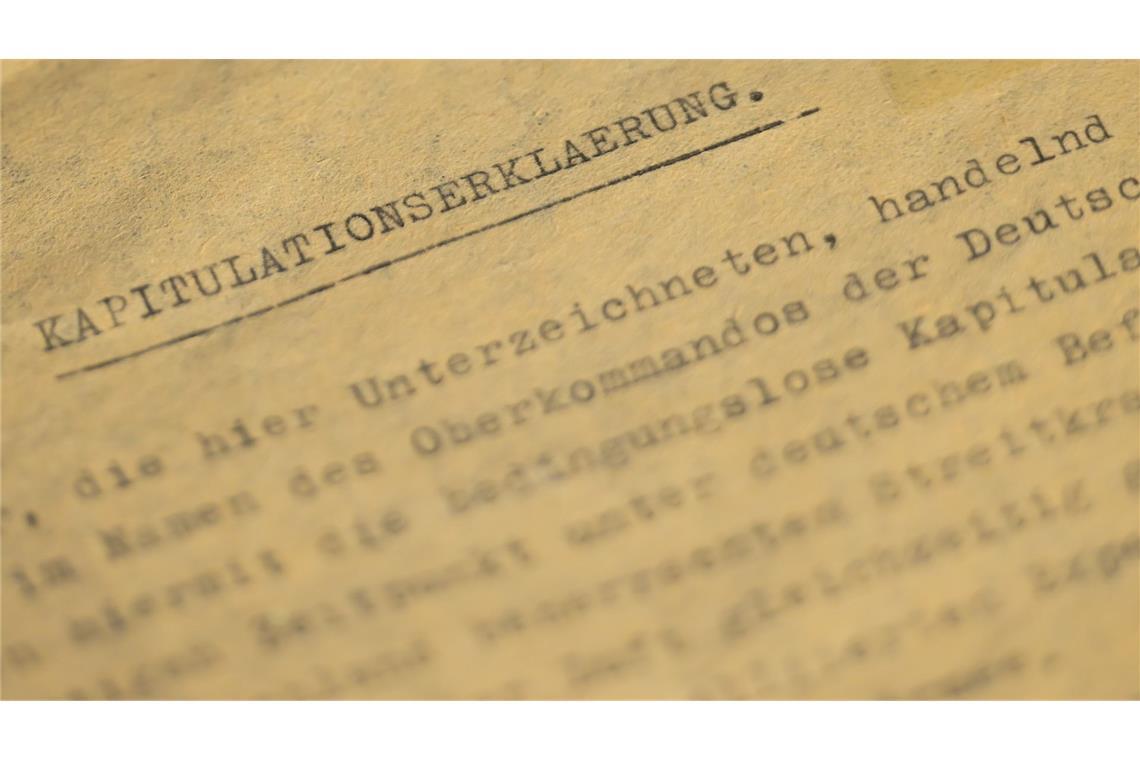 Ende und Anfang: Der 8. Mai und die Deutschen Die Kapitulationserklärung Deutschlands im Zweiten Weltkrieg. (Archivbild)