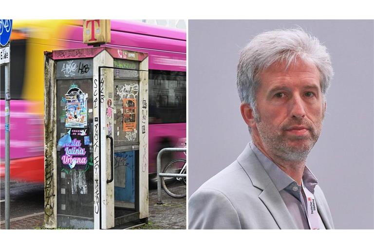 Die kaputten Telefonzellen sind Boris Palmer ein Dorn im Auge.