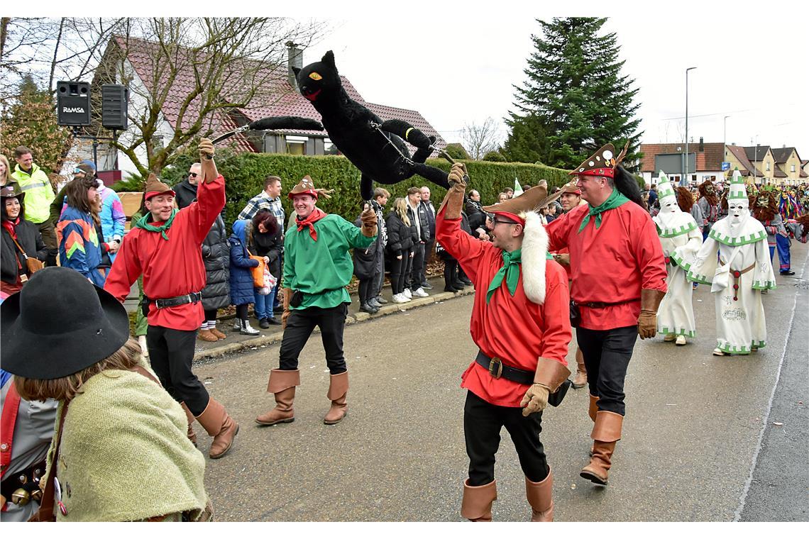Die Katzastrecker aus Blaustein. Faschingsumzug in Althütte. SK