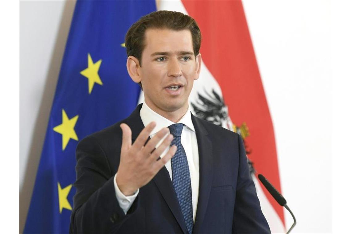 Die konservative ÖVP von Bundeskanzler Sebastian Kurz ist Sieger der EU-Wahlen. Foto: Hans Klaus Techt